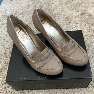 Taupe BCBG Wedge Loafers